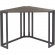Roman Corner Desk in Espresso Bamboo & Black Metal